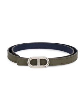 Hermes Belt Maillon Reversible Vert Veronese Blue Sapphire Silver Swift Epsom 70